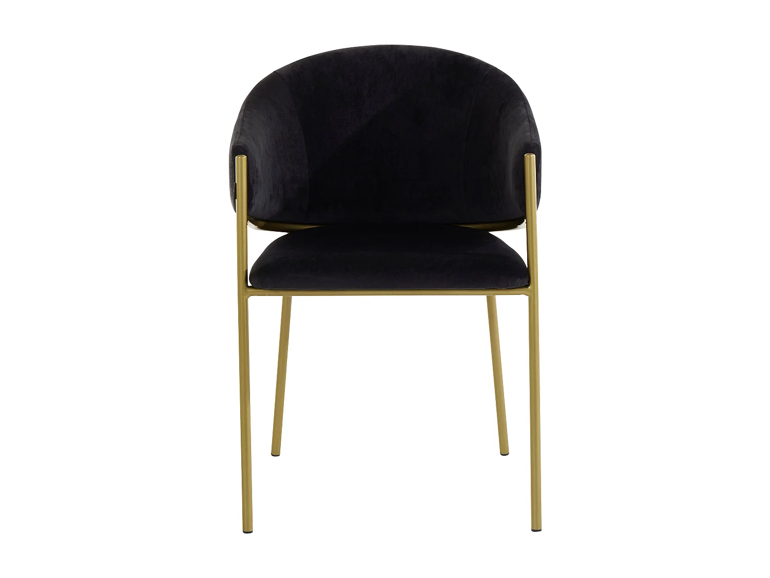 Natalie|Lot de 2 chaises de salle à manger en velours noir