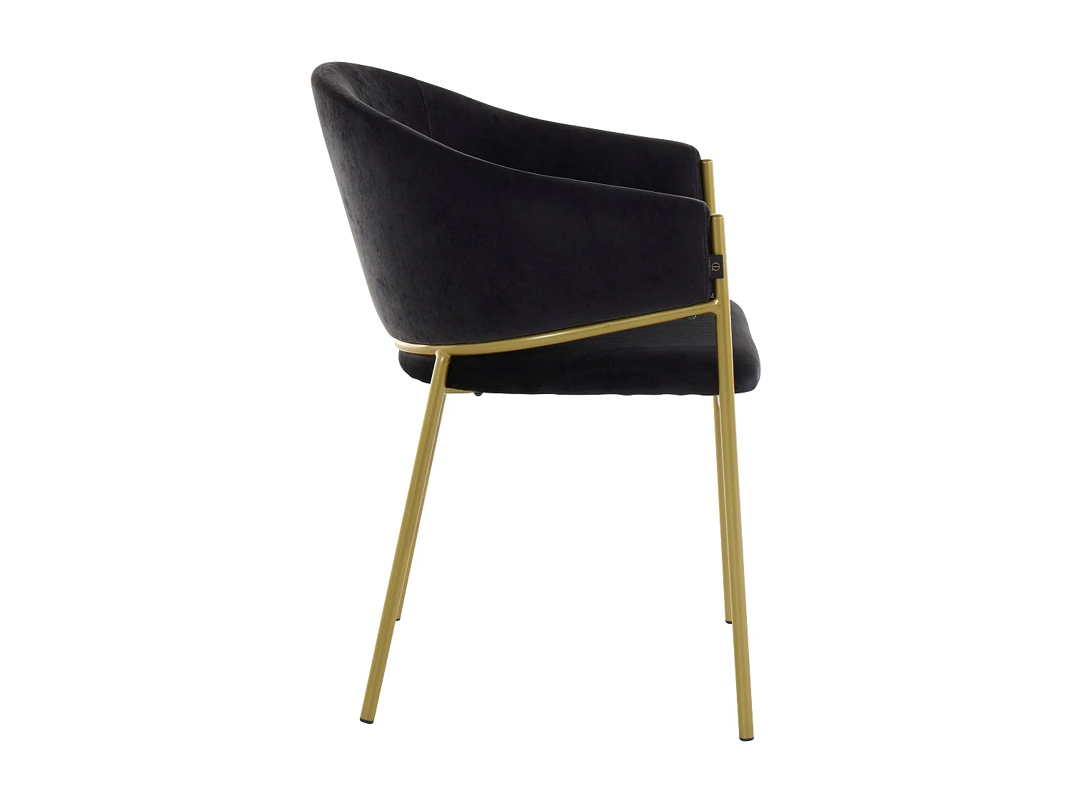 Natalie|Lot de 2 chaises de salle à manger en velours noir