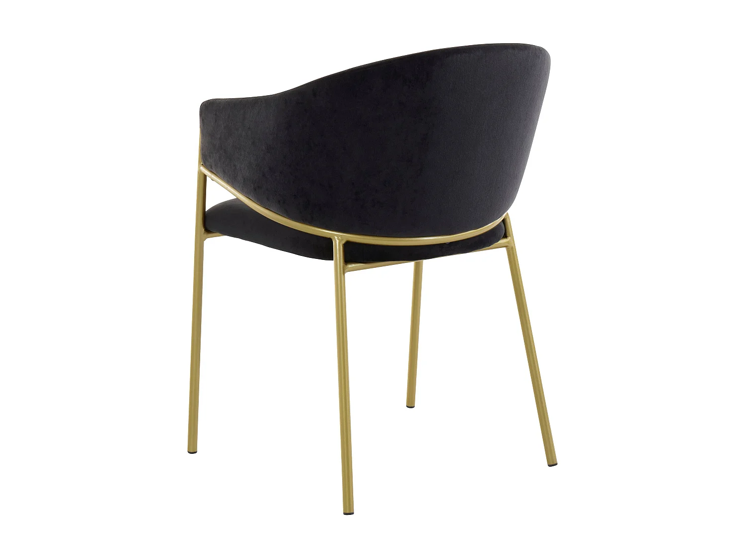 Natalie|Lot de 2 chaises de salle à manger en velours noir