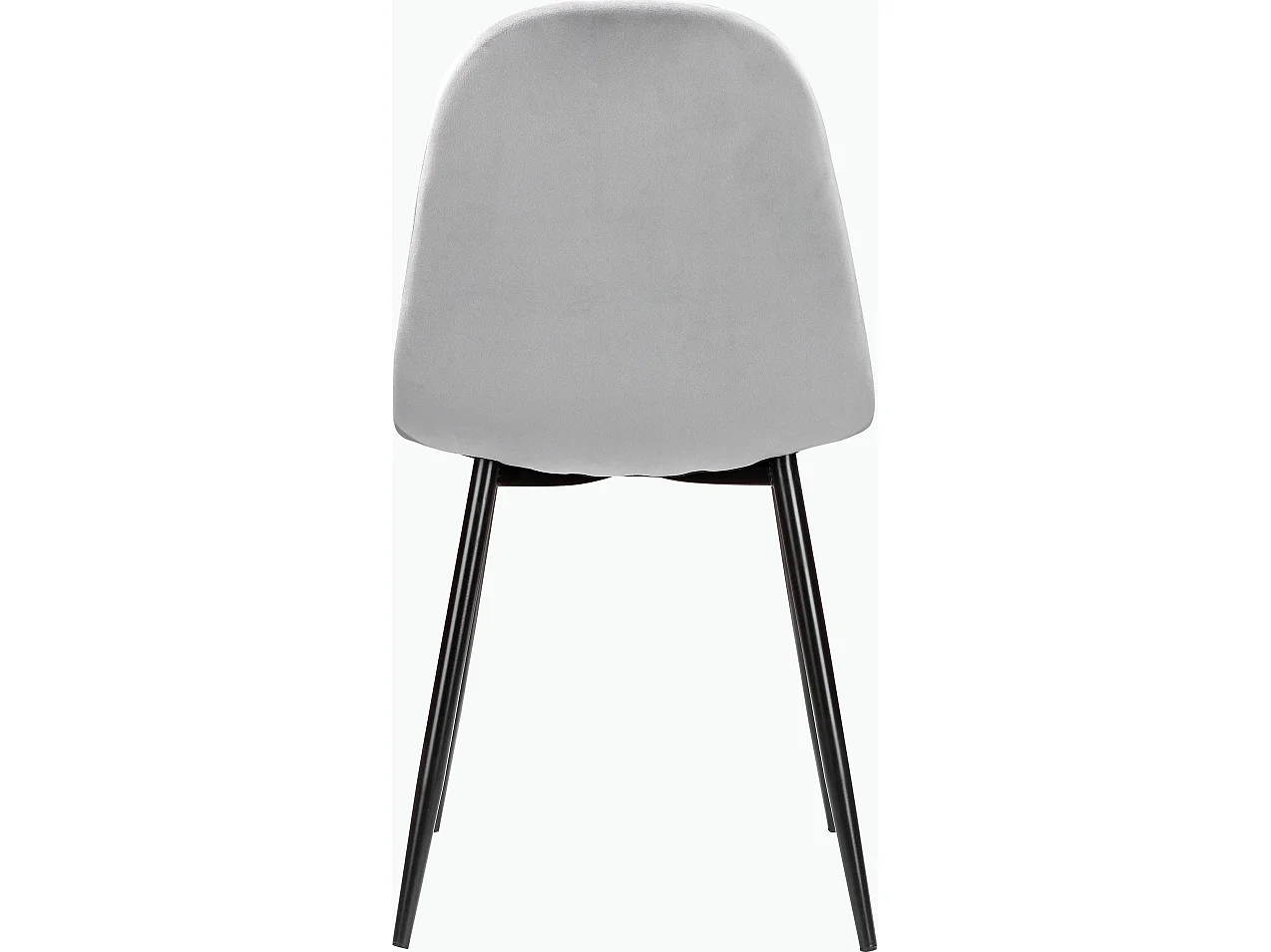 Monza | Chaises 4 Pack en Gris Velours / Pieds Noirs