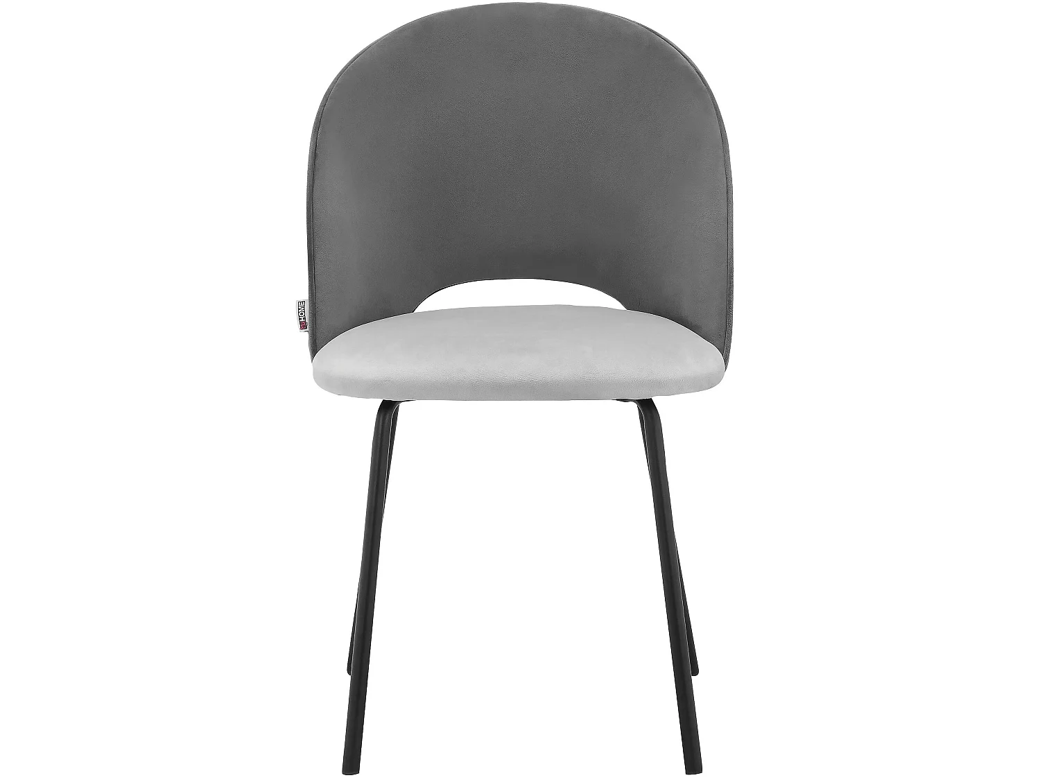 Nagoya|Lot de 2 chaises de salle à manger en velours gris anthracite