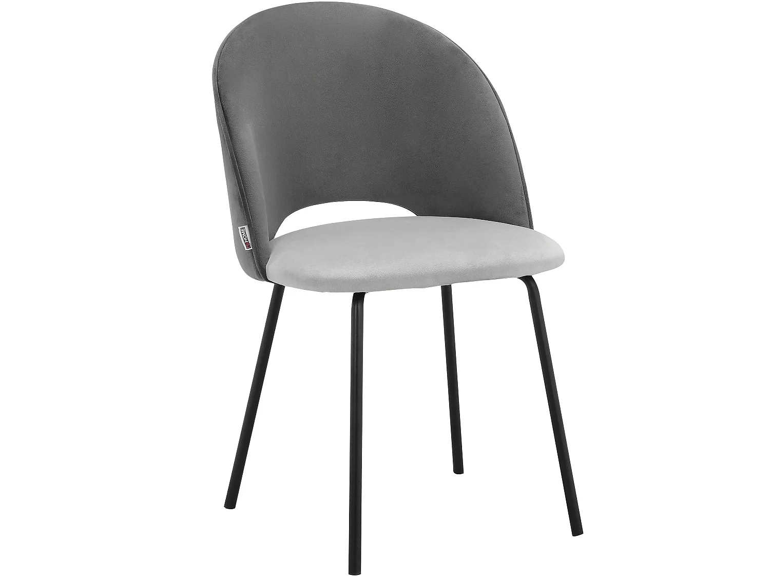 Nagoya|Lot de 2 chaises de salle à manger en velours gris anthracite