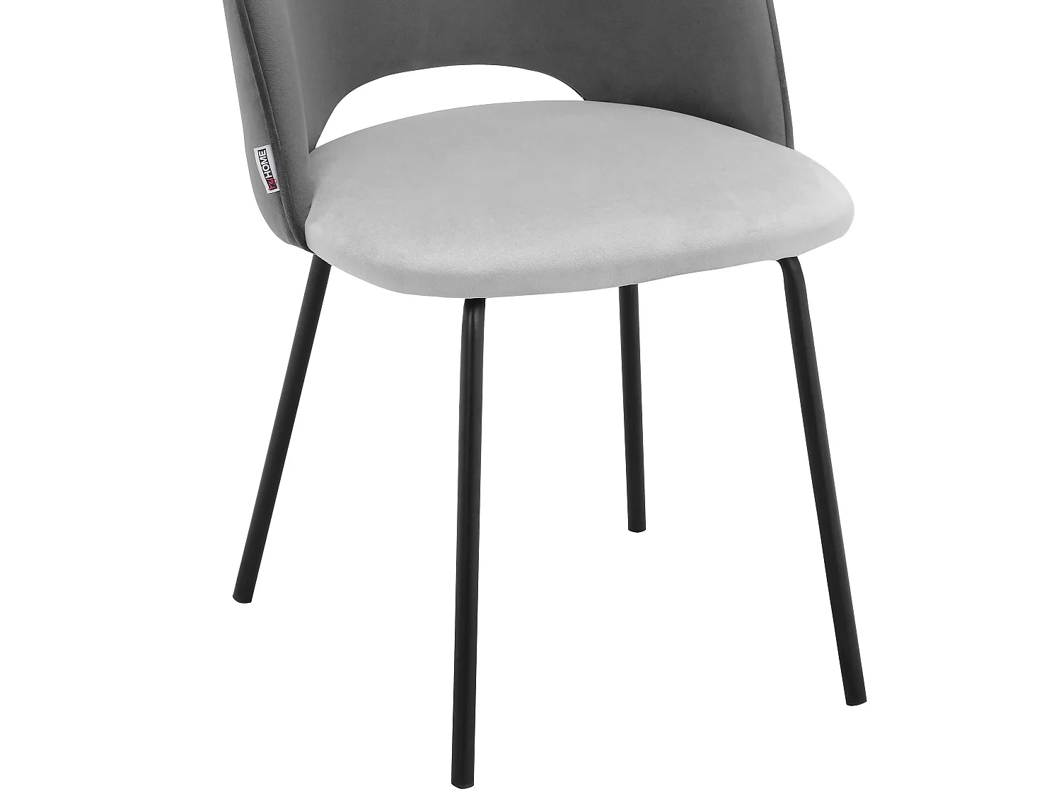 Nagoya|Lot de 2 chaises de salle à manger en velours gris anthracite