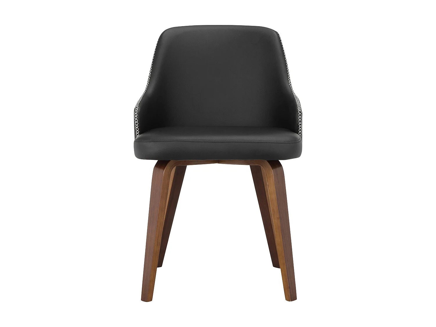 Okido|Chaise de salle à manger 2 PK Noir PU