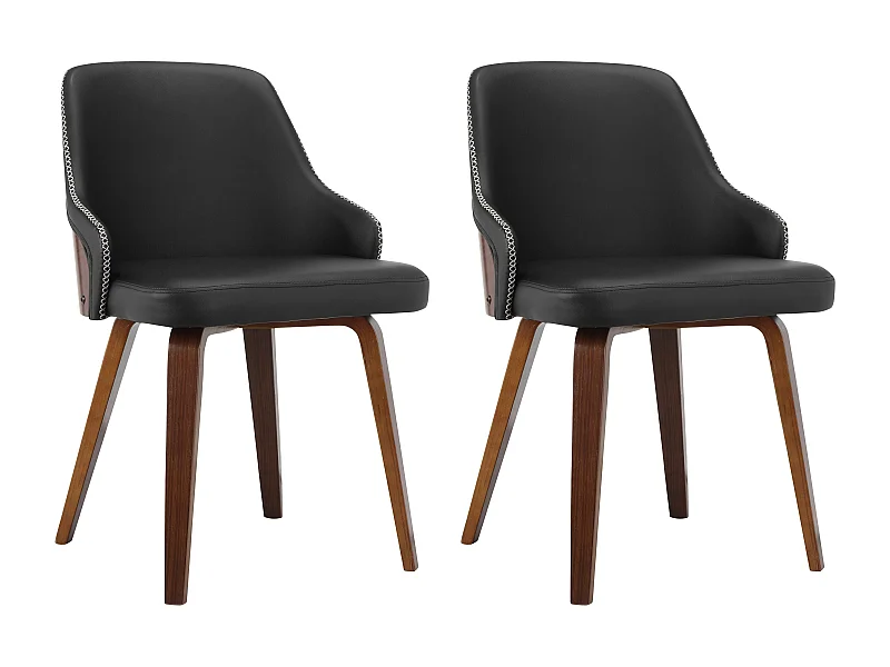 Conjunto de 2 cadeiras de jantar Preston, cor de ferrugem Stax