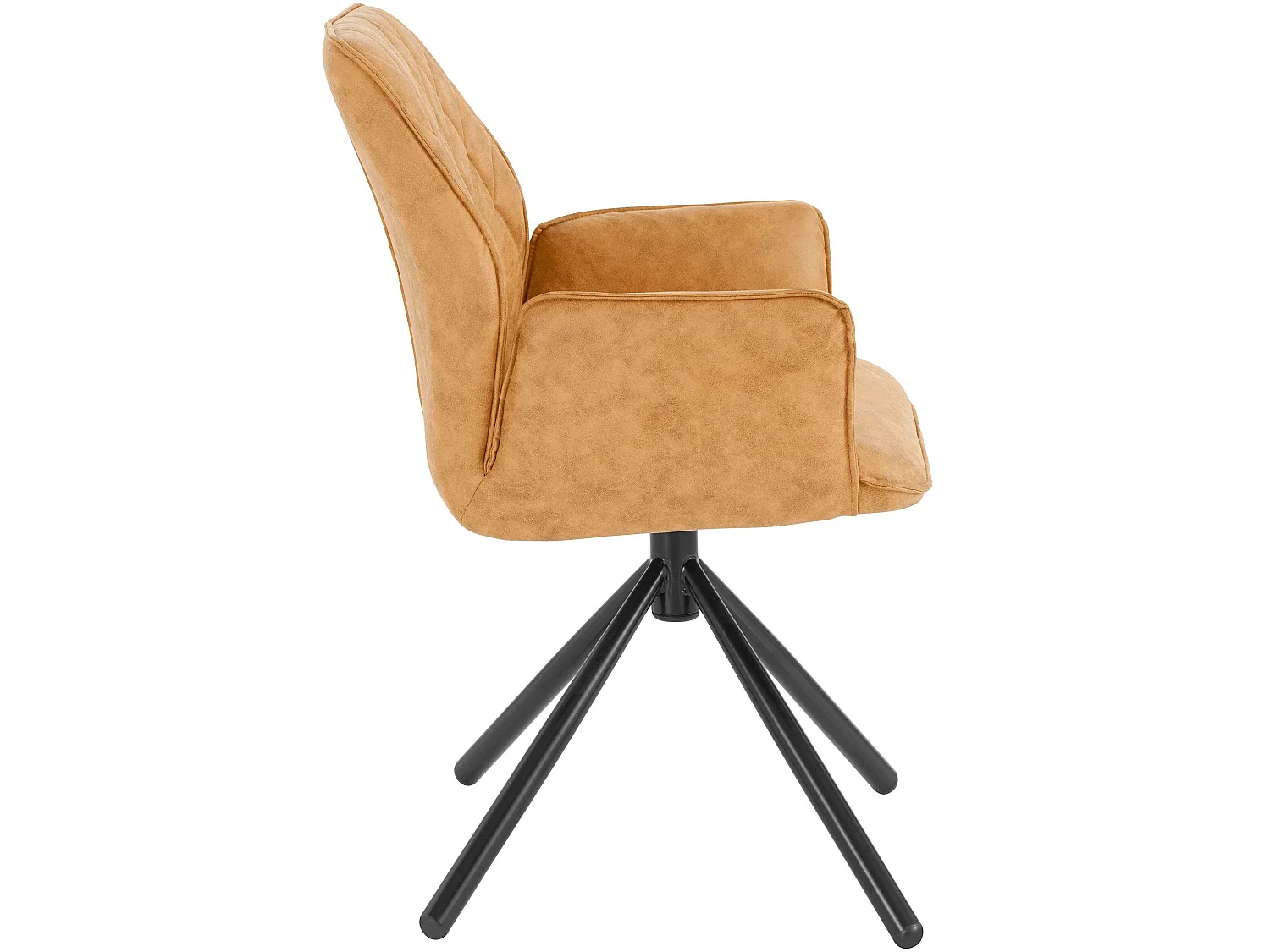 Preston|Lot de 2 fauteuils en tissu moutarde