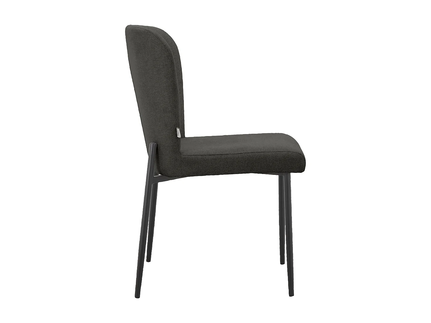 Oita|Lot de 2 chaises de salle à manger en tissu anthracite