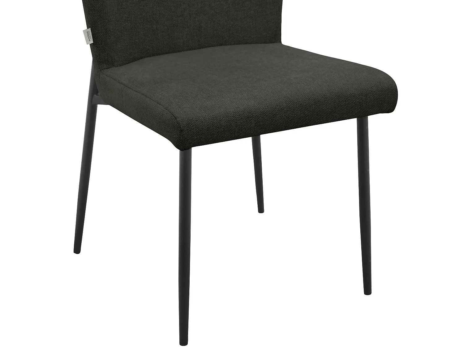Oita|Lot de 2 chaises de salle à manger en tissu anthracite