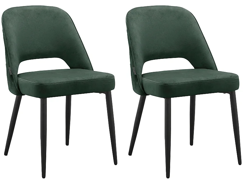Pack de 2 Sillas de Comedor Verde Oscuro