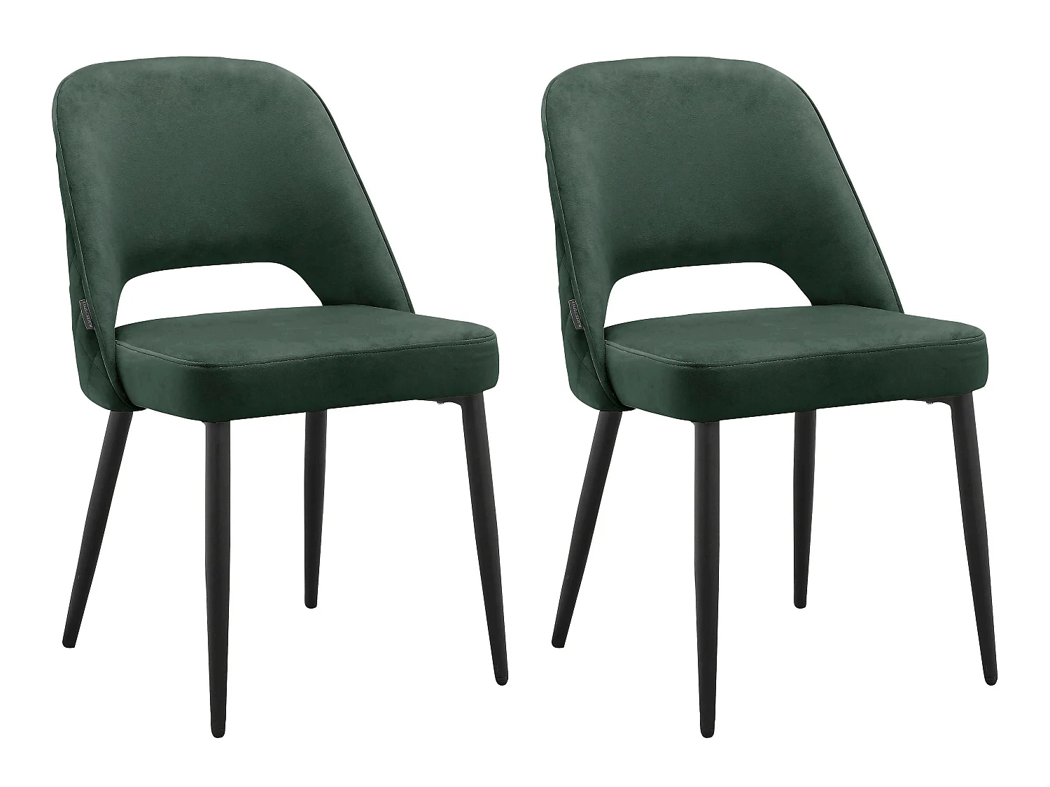 Kyoto | Chaise de salle à manger 2 Pack Vert foncé