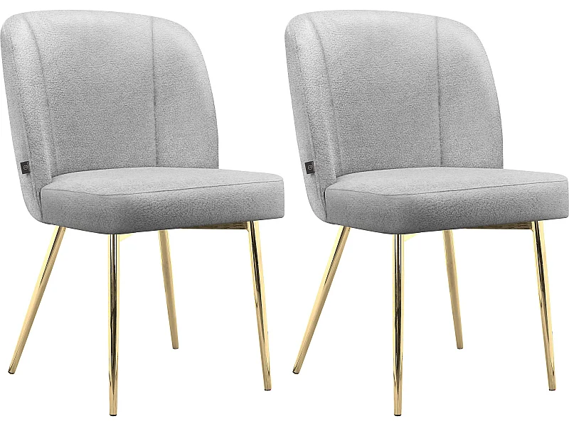 Nagano | Chaise de salle à manger 2 Pack Grey Teddy