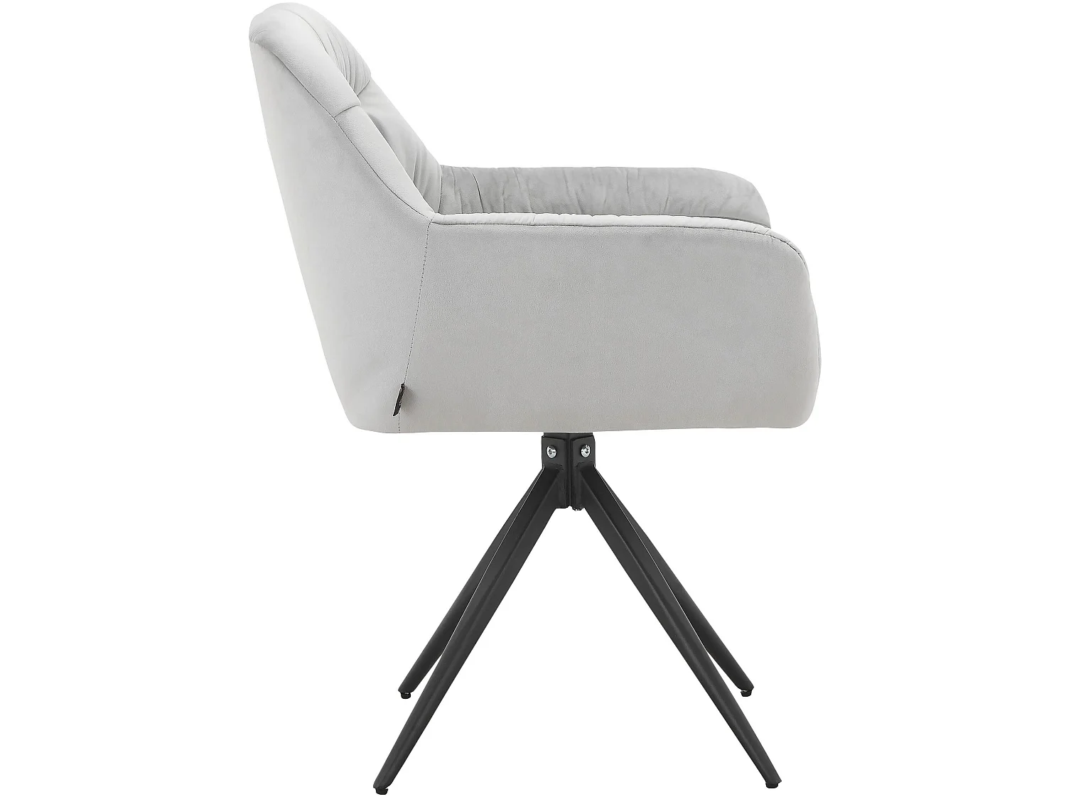 Tokyo|Lot de 2 chaises de salle à manger en velours gris clair