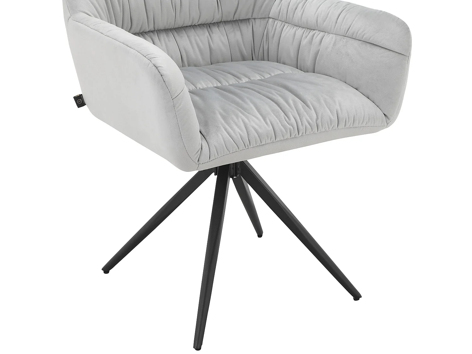 Tokyo|Lot de 2 chaises de salle à manger en velours gris clair