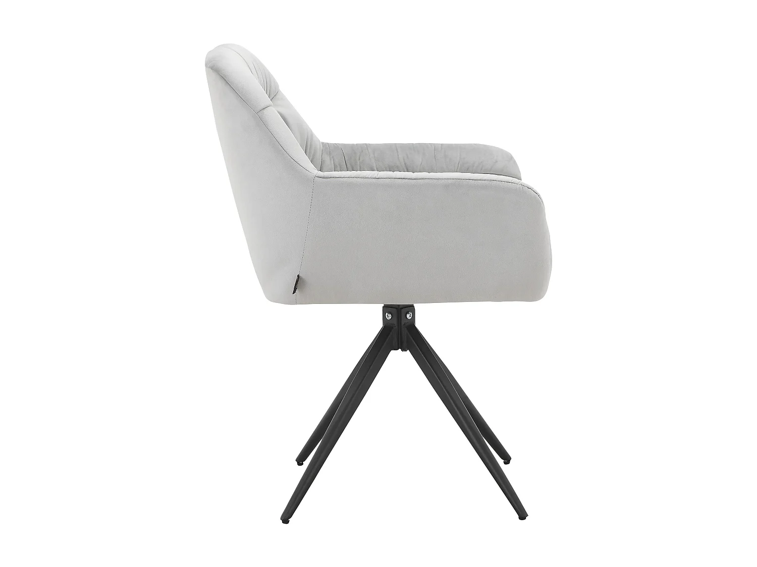 Tokyo|Lot de 2 chaises de salle à manger en velours gris clair