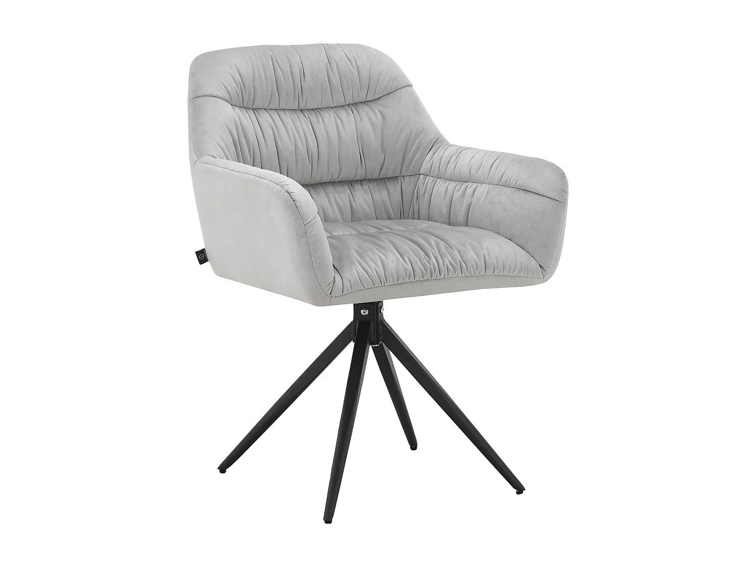 Tokyo|Lot de 2 chaises de salle à manger en velours gris clair