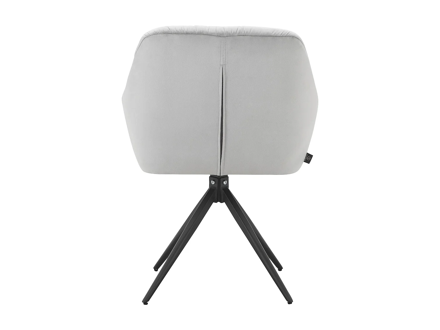 Tokyo|Lot de 2 chaises de salle à manger en velours gris clair