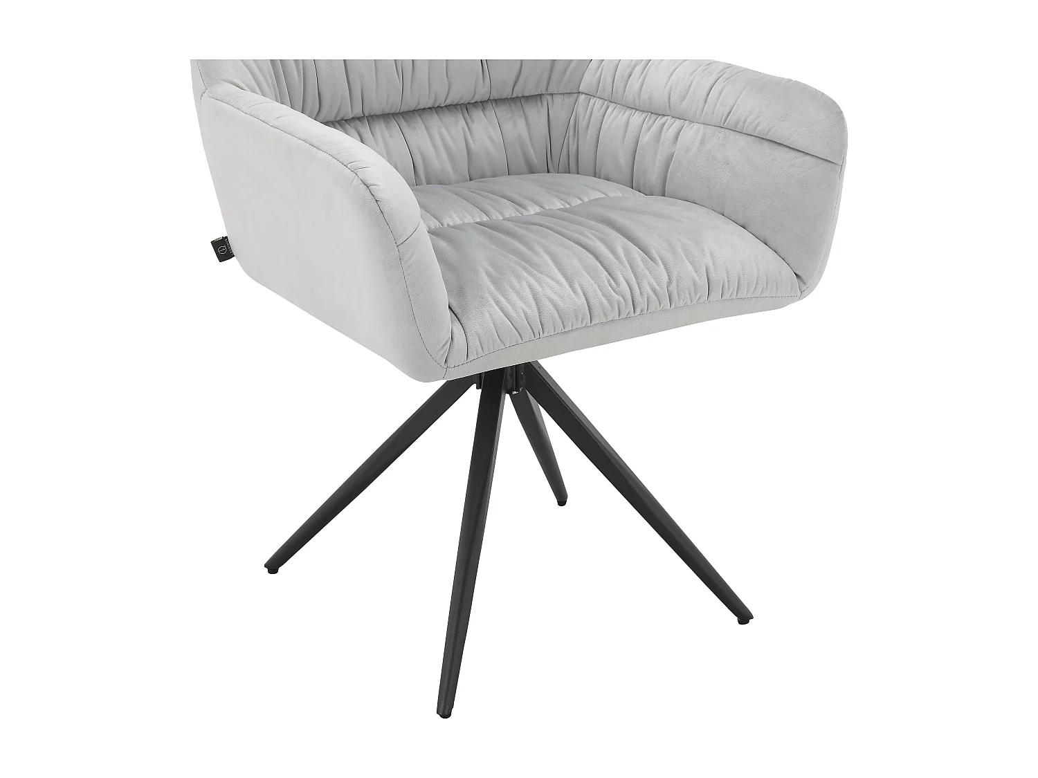 Tokyo|Lot de 2 chaises de salle à manger en velours gris clair