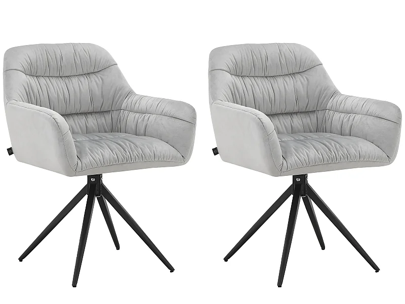 Tokyo Fauteuil 2 stuks Lichtgrijs