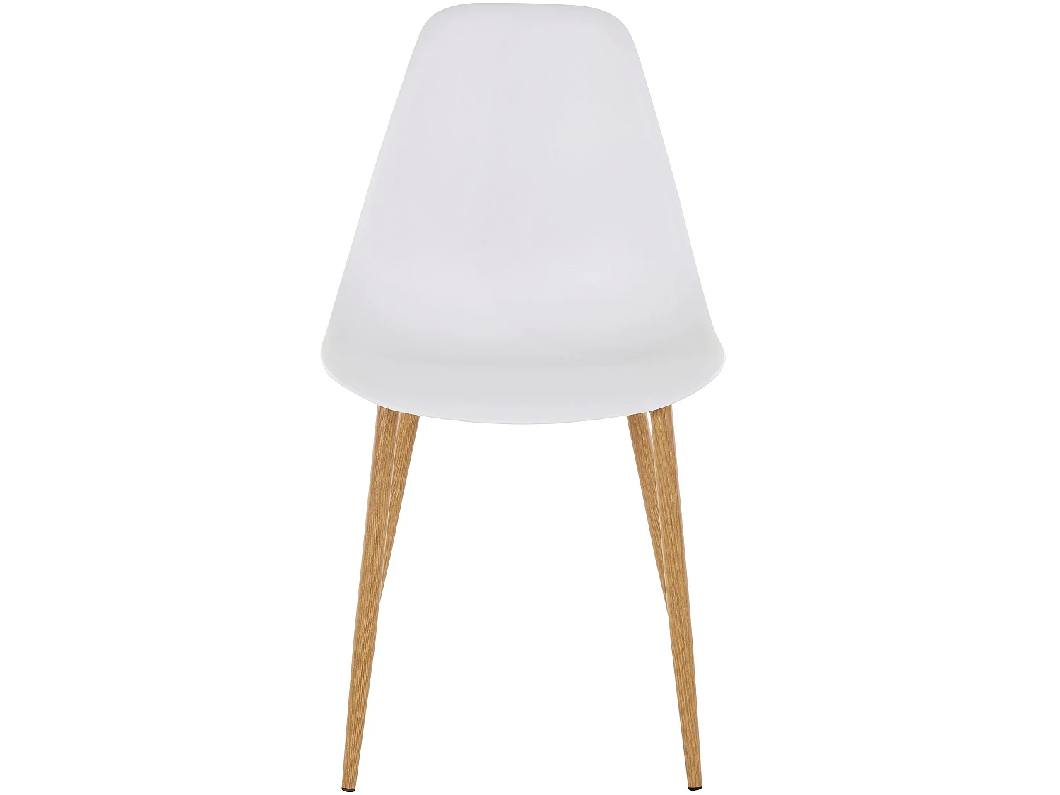 Miller | Chaise 2 Pack en plastique blanc / chêne