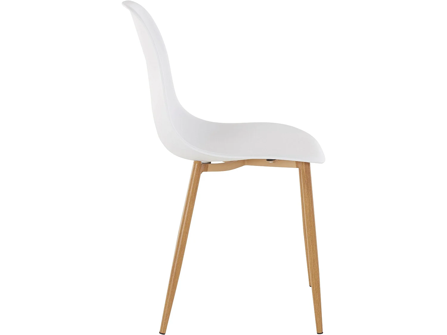 Miller | Chaise 2 Pack en plastique blanc / chêne
