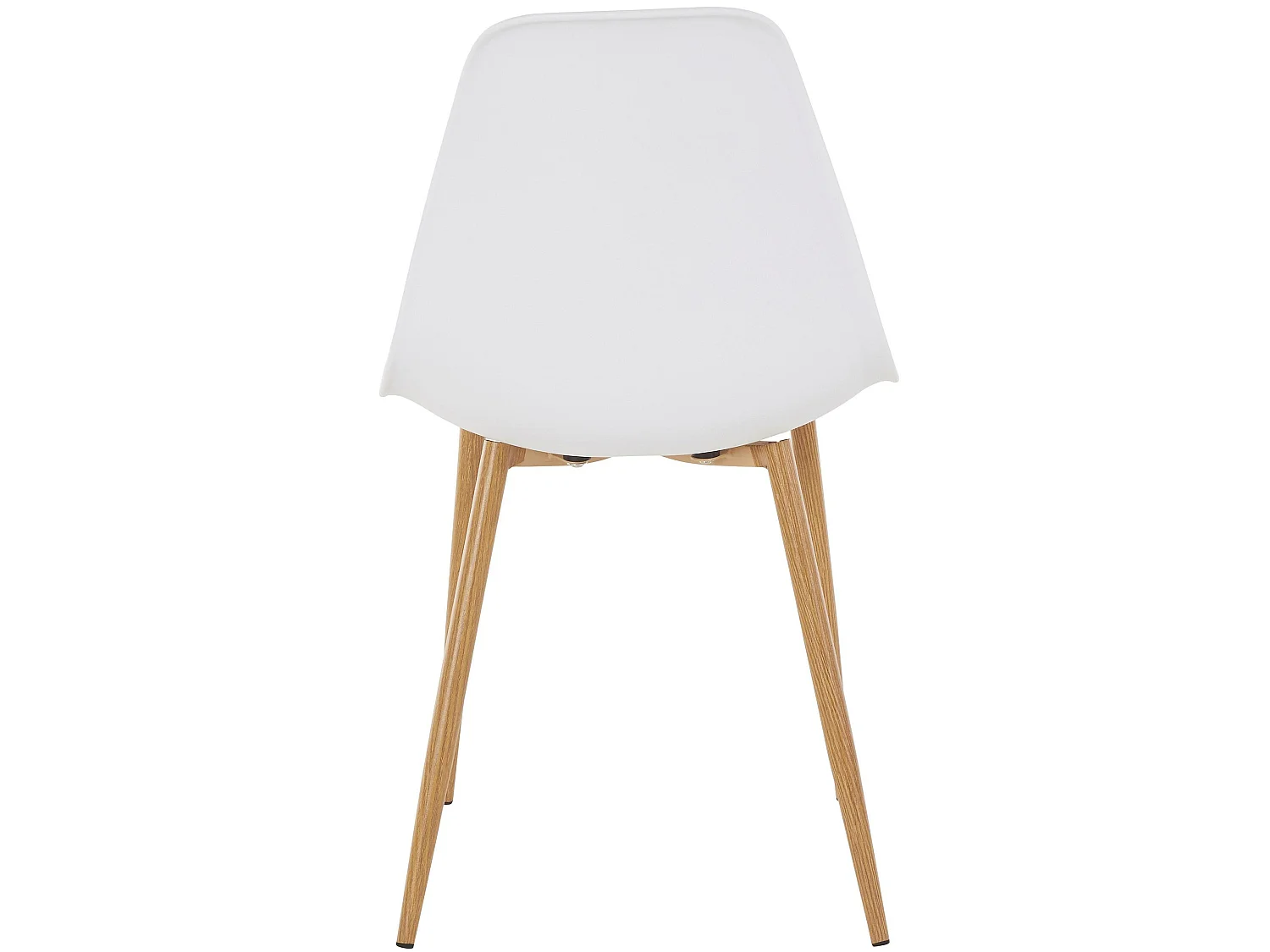 Miller | Chaise 2 Pack en plastique blanc / chêne