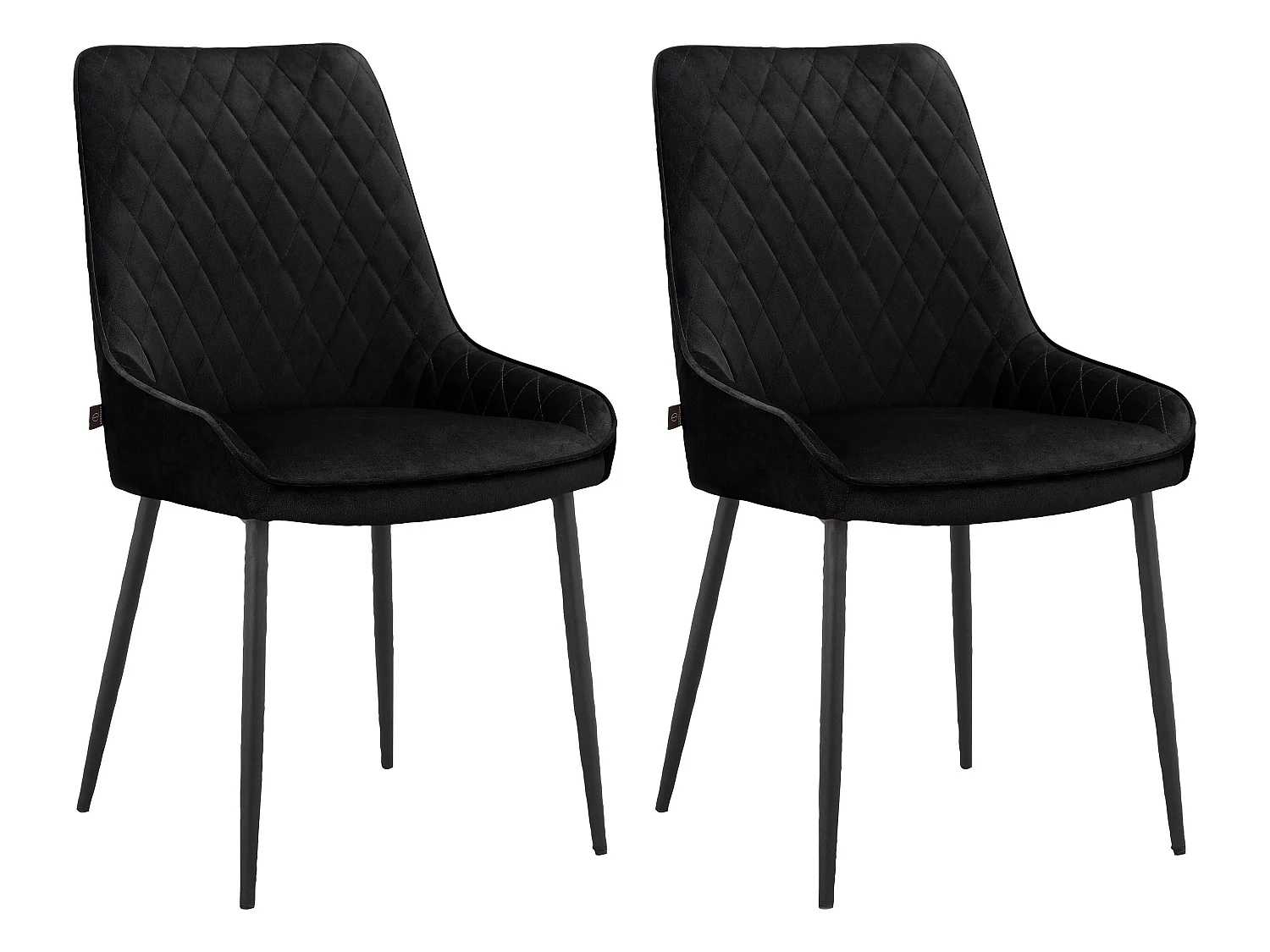 Maya|Chaise de salle à manger 2 PK Noir