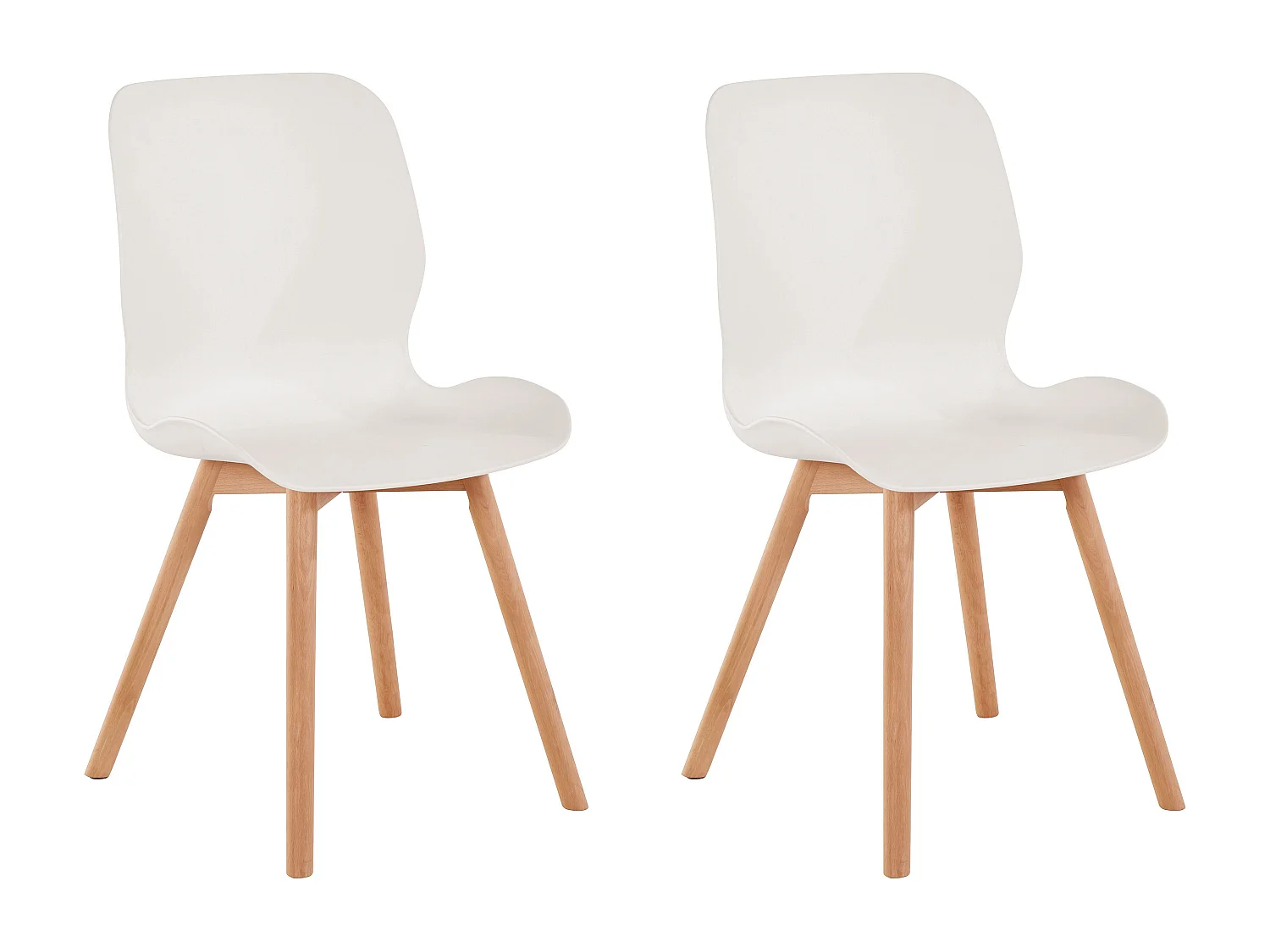 Lance|Chaise de salle à manger 2 PK Blanc