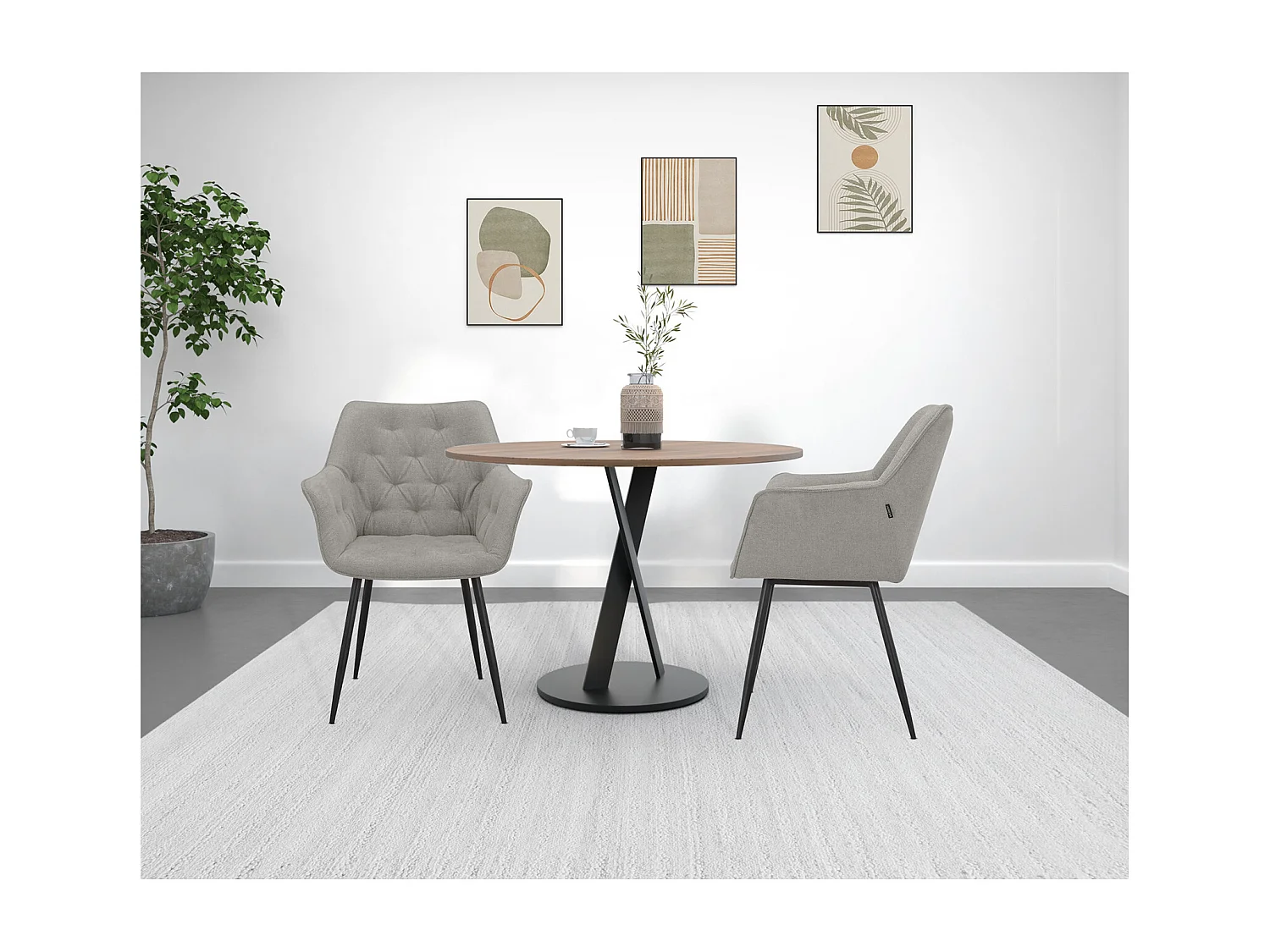 Suzuka | Fauteuil 2 PK Gris clair Belfast