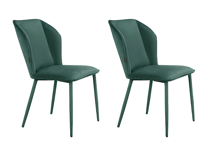 Wilma|Chaise de salle à manger 2 PK Vert foncé