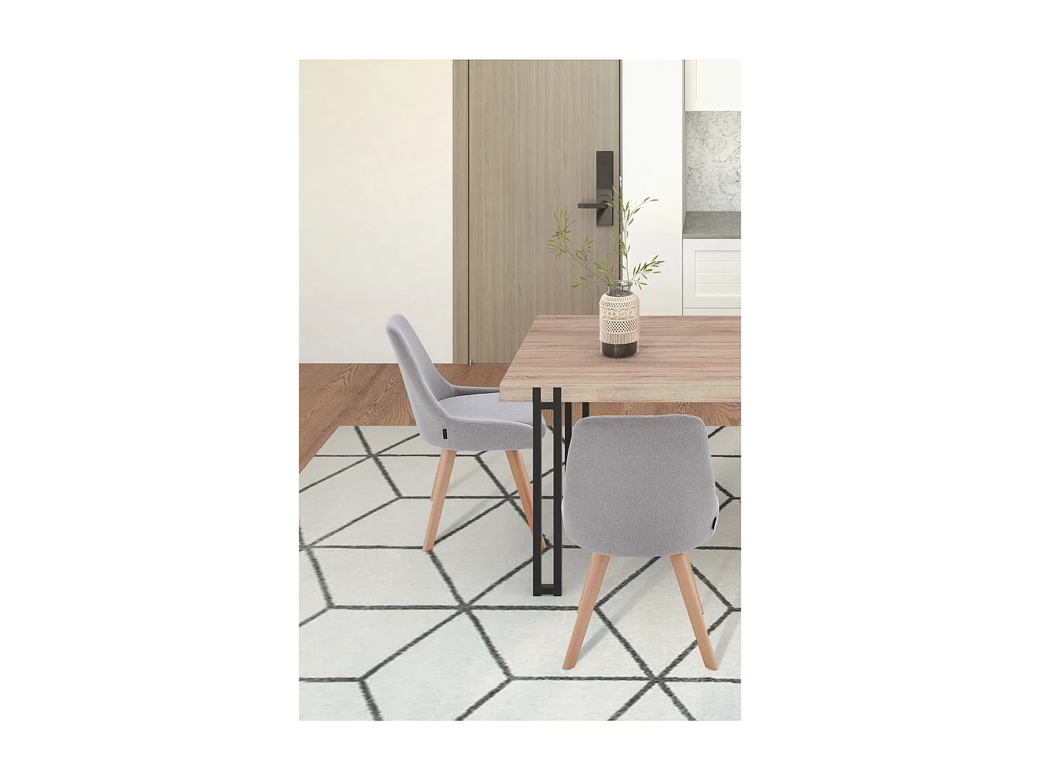 Rudi Chair 2pk Grigio ChiaroRovere