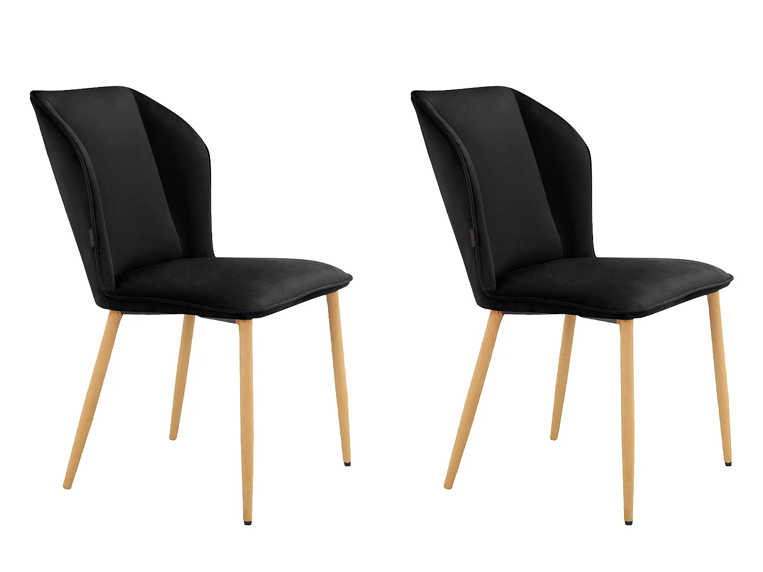Wilma | Chaise de salle à manger 2 Pack Noir