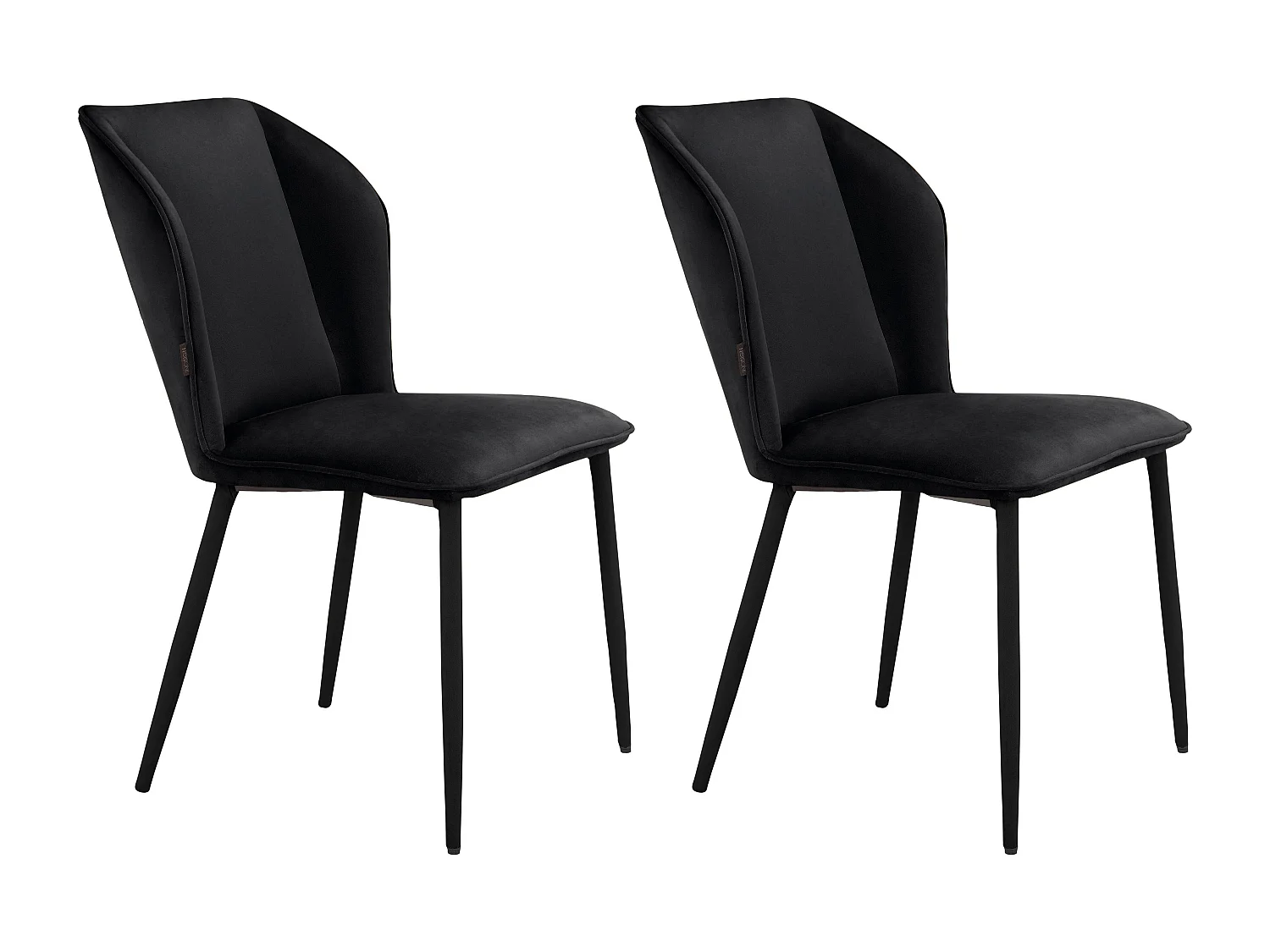 Wilma | Chaise de salle à manger 2 Pack Noir