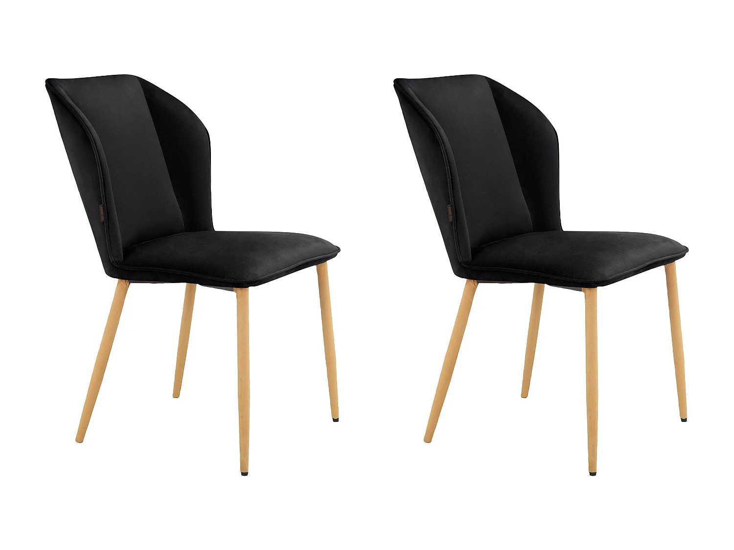 Wilma | Chaise de salle à manger 2 Pack Noir