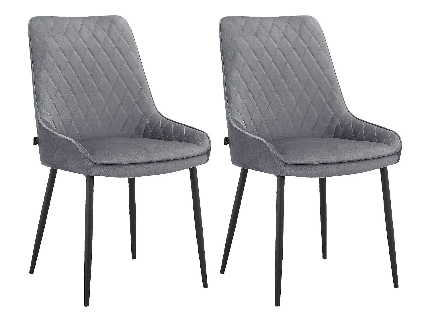 Chaise de salle à manger Maya 2pk Gris