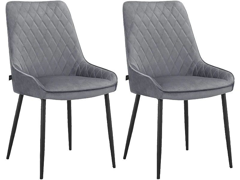 Chaise de salle à manger Maya 2pk Gris