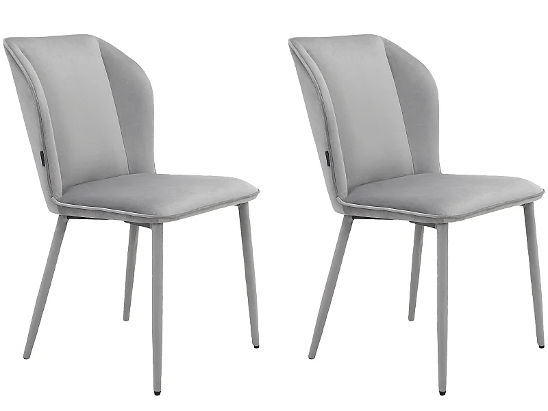 Wilma|Chaise de salle à manger 2 Pack Grey