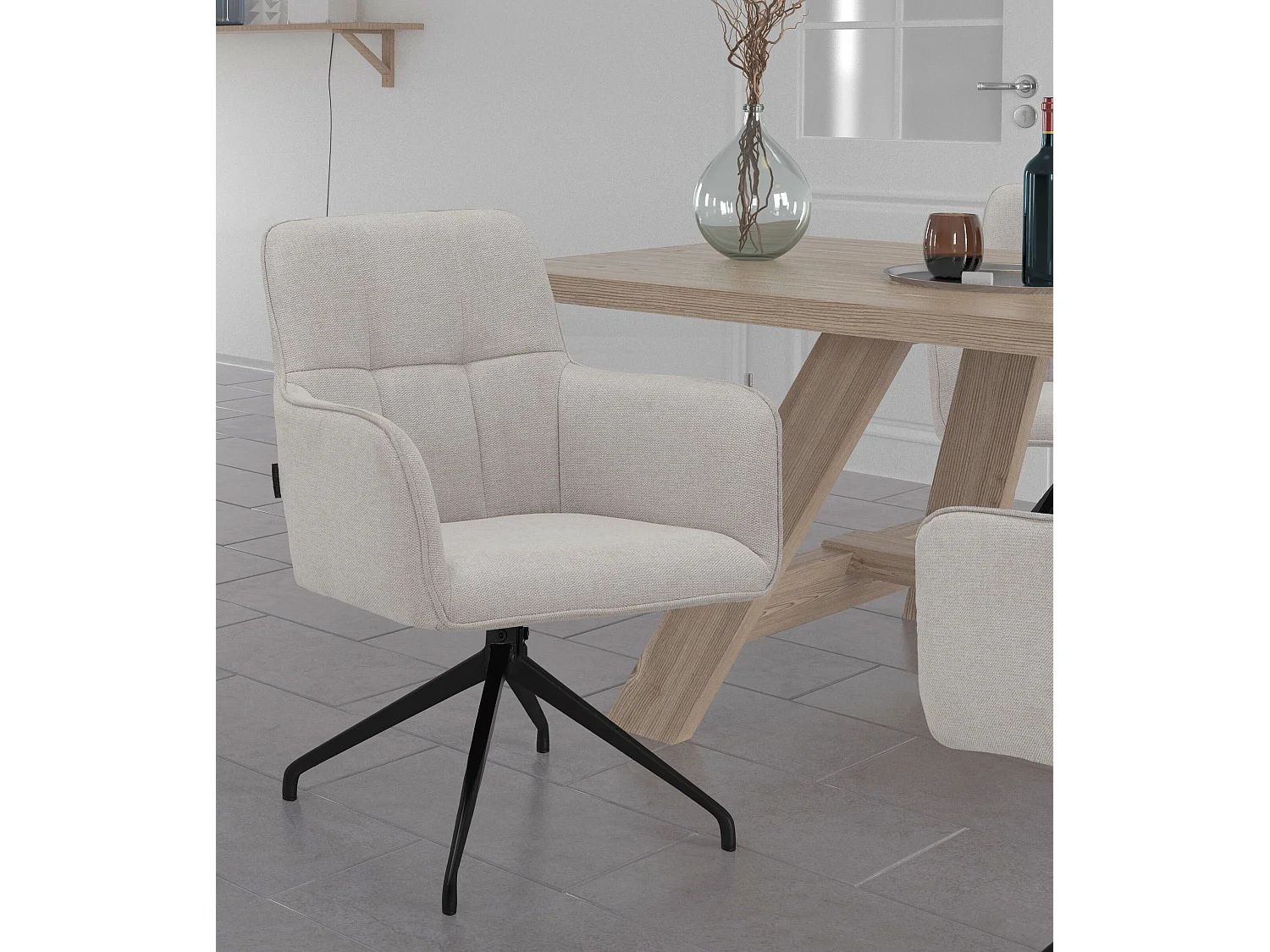 Zaria1 Fauteuil 2st Creme