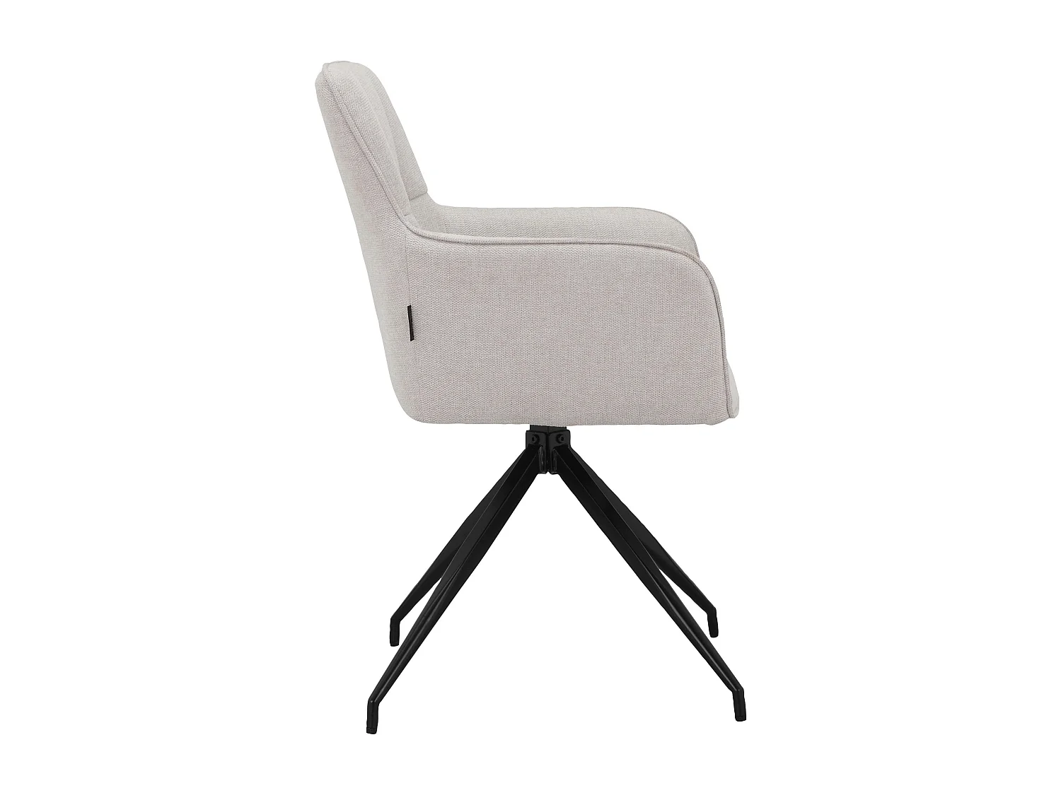 Zaria1 2er-Pack Esszimmerstuhl in Creme aus Kunststoff und Vinyl ohne Armlehnen