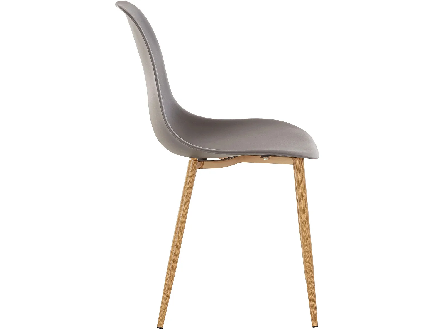 Stoel 4 PK Antraciet Kunststof Eik