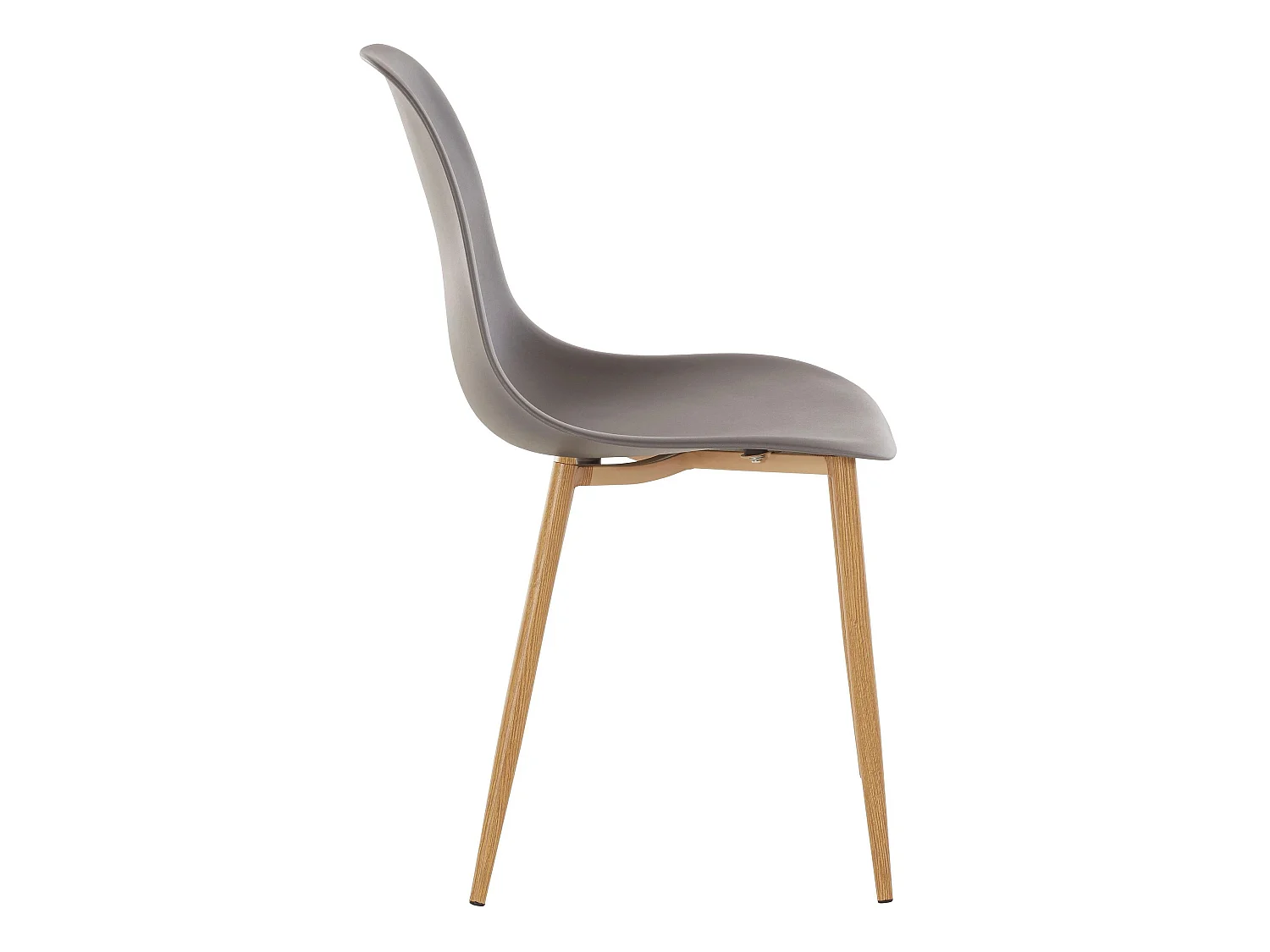 Miller | Chaise 4 Pack en plastique Anthracite / Chêne