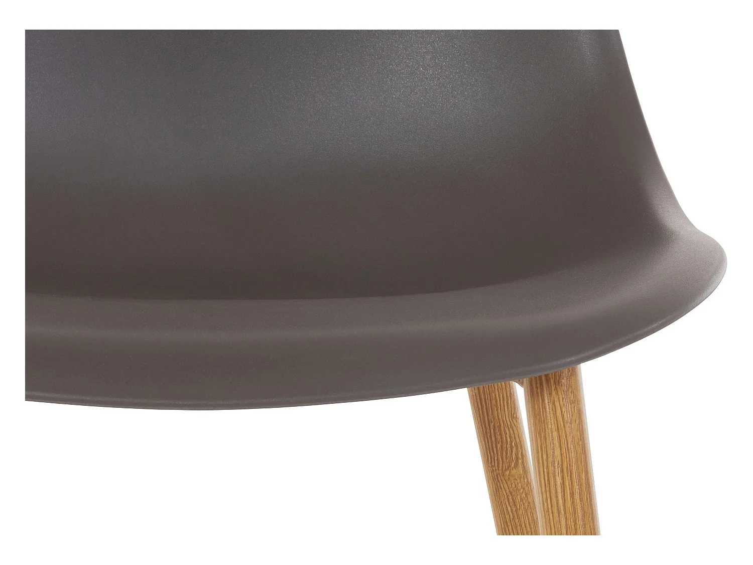Miller | Chaise 4 Pack en plastique Anthracite / Chêne