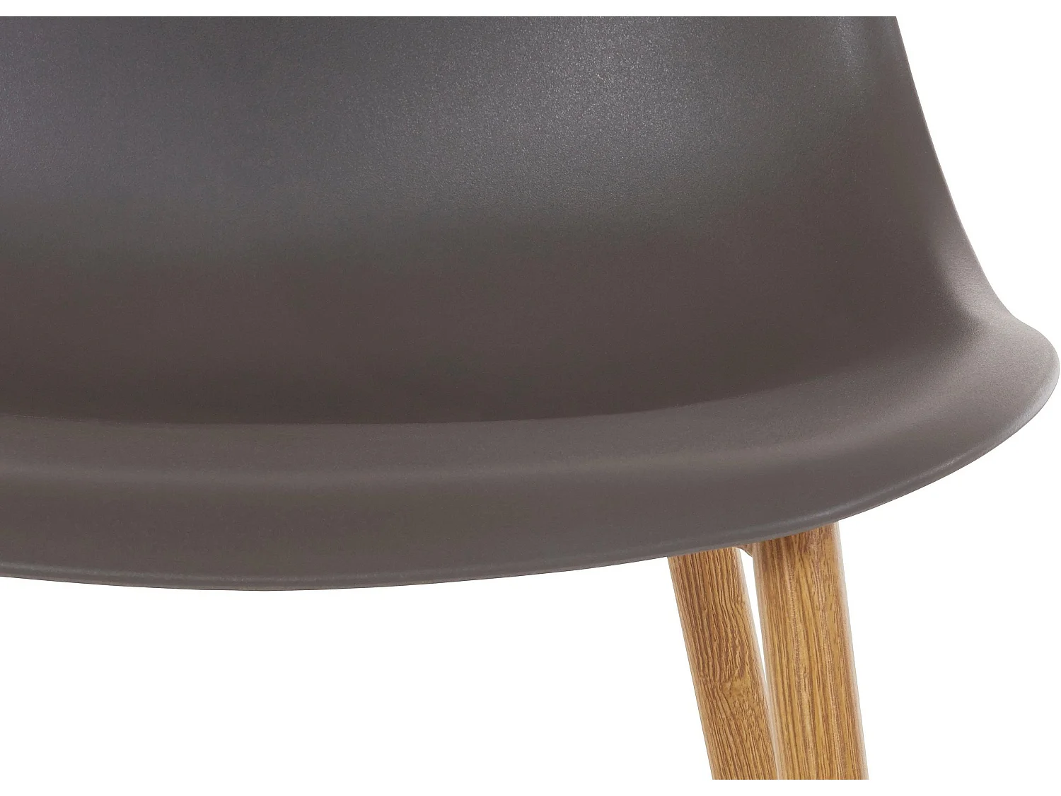 Stoel 4 PK Antraciet Kunststof Eik