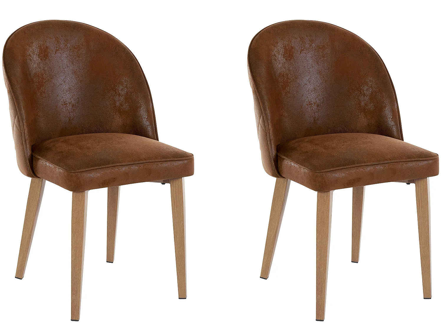 Juego de 2 sillas de comedor Paola marrón