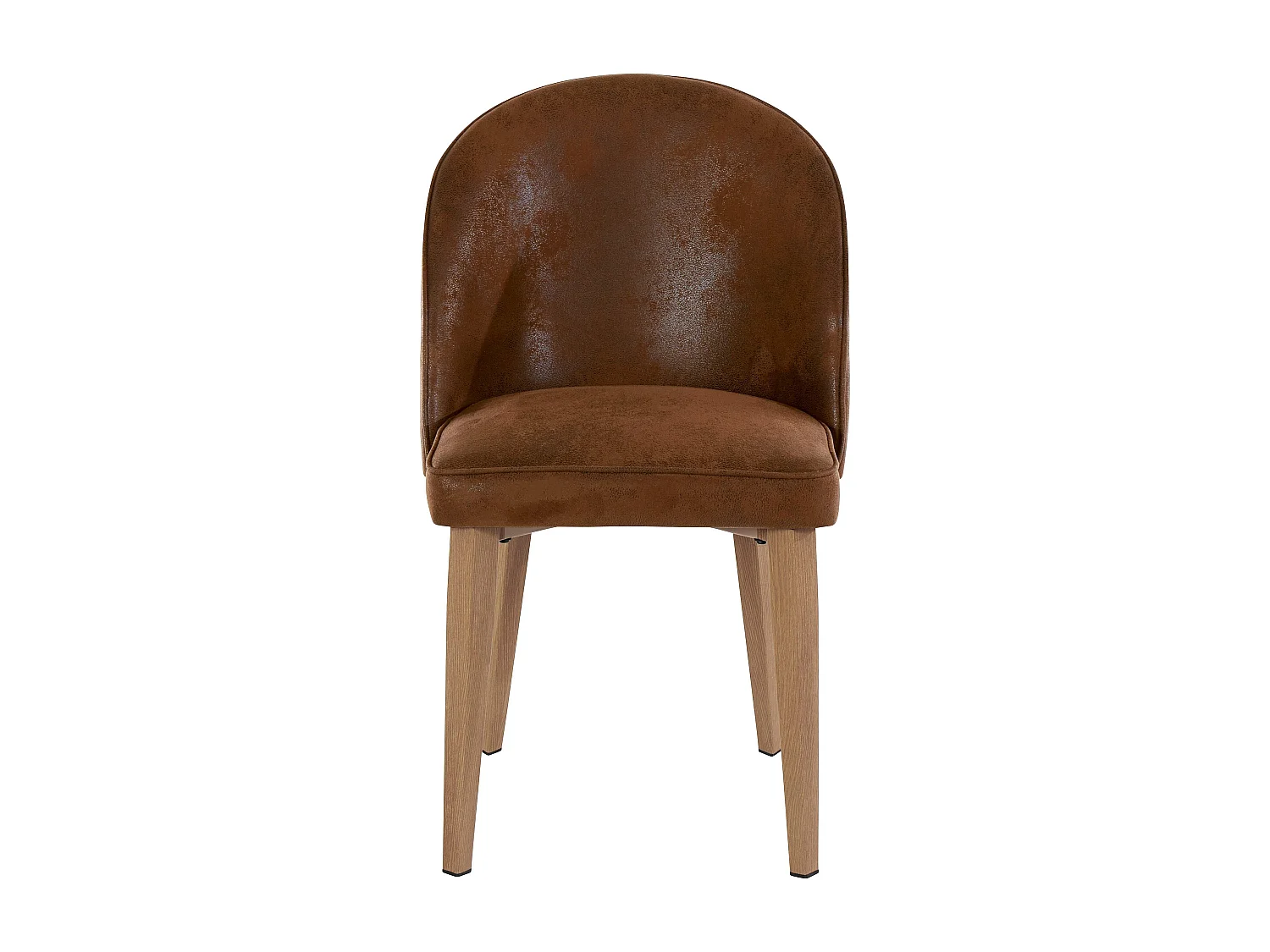 Paola|Chaise de salle à manger 2 Pack en Microfibre Marron