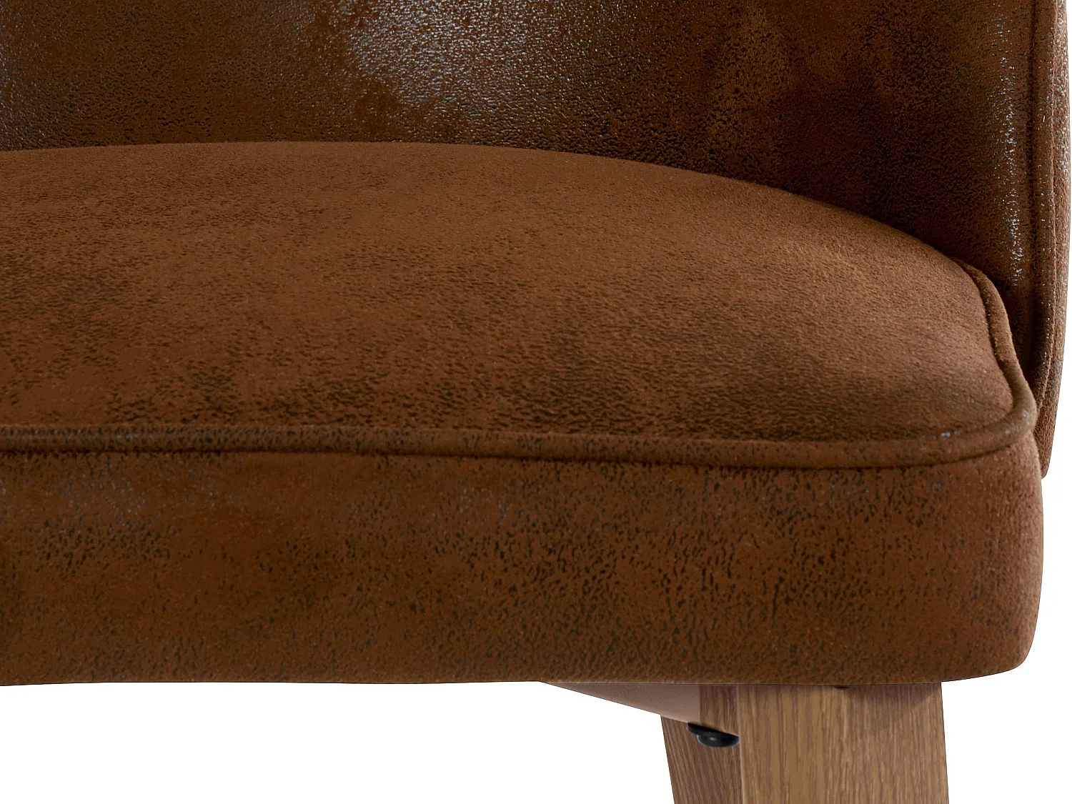 Paola|Chaise de salle à manger 2 Pack en Microfibre Marron