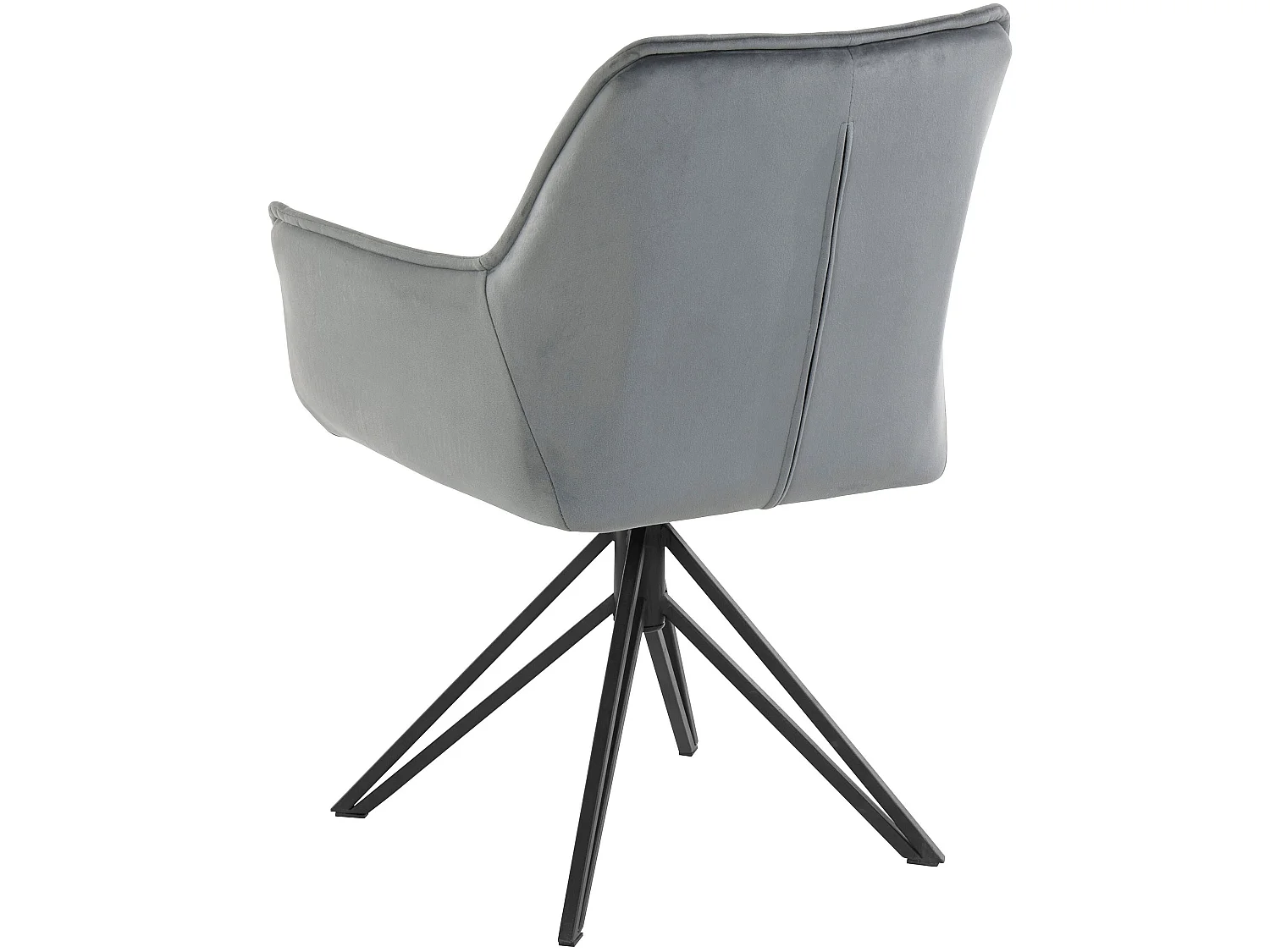 Lot de 2 chaises de salle à manger Ciana Gris en tissu et velours