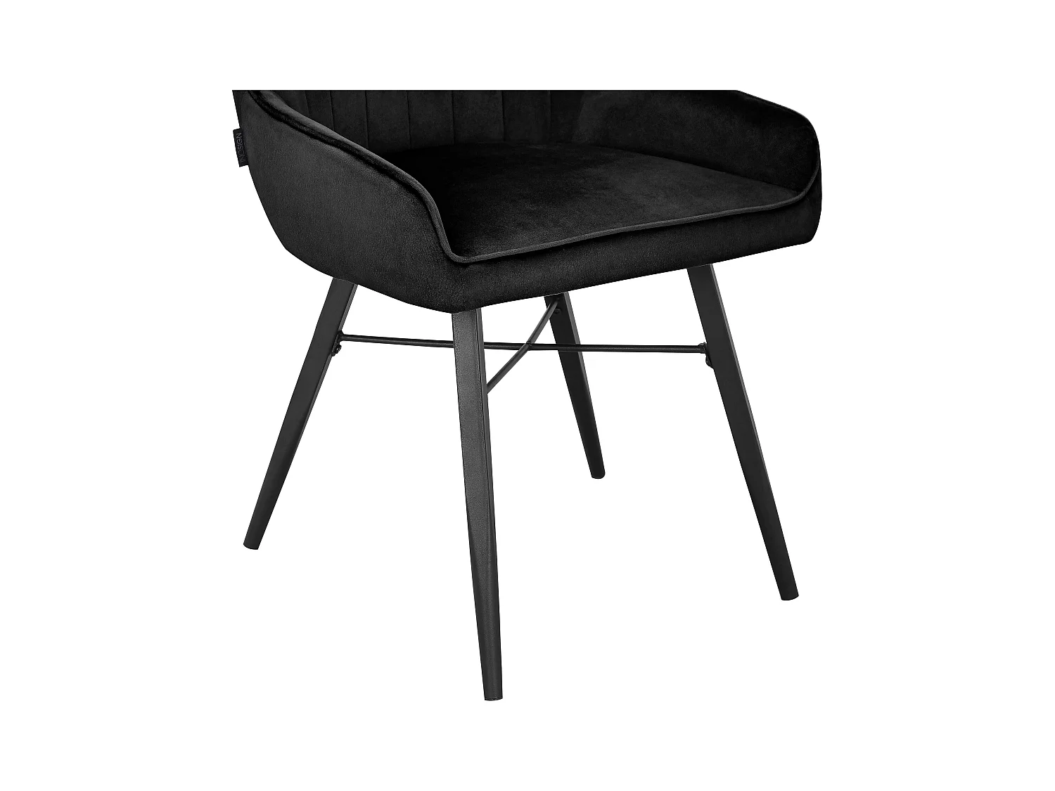 Akita|Chaise de salle à manger 2 PK Noir