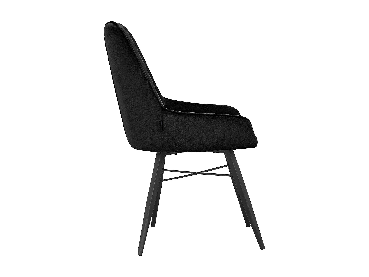 Akita|Chaise de salle à manger 2 PK Noir