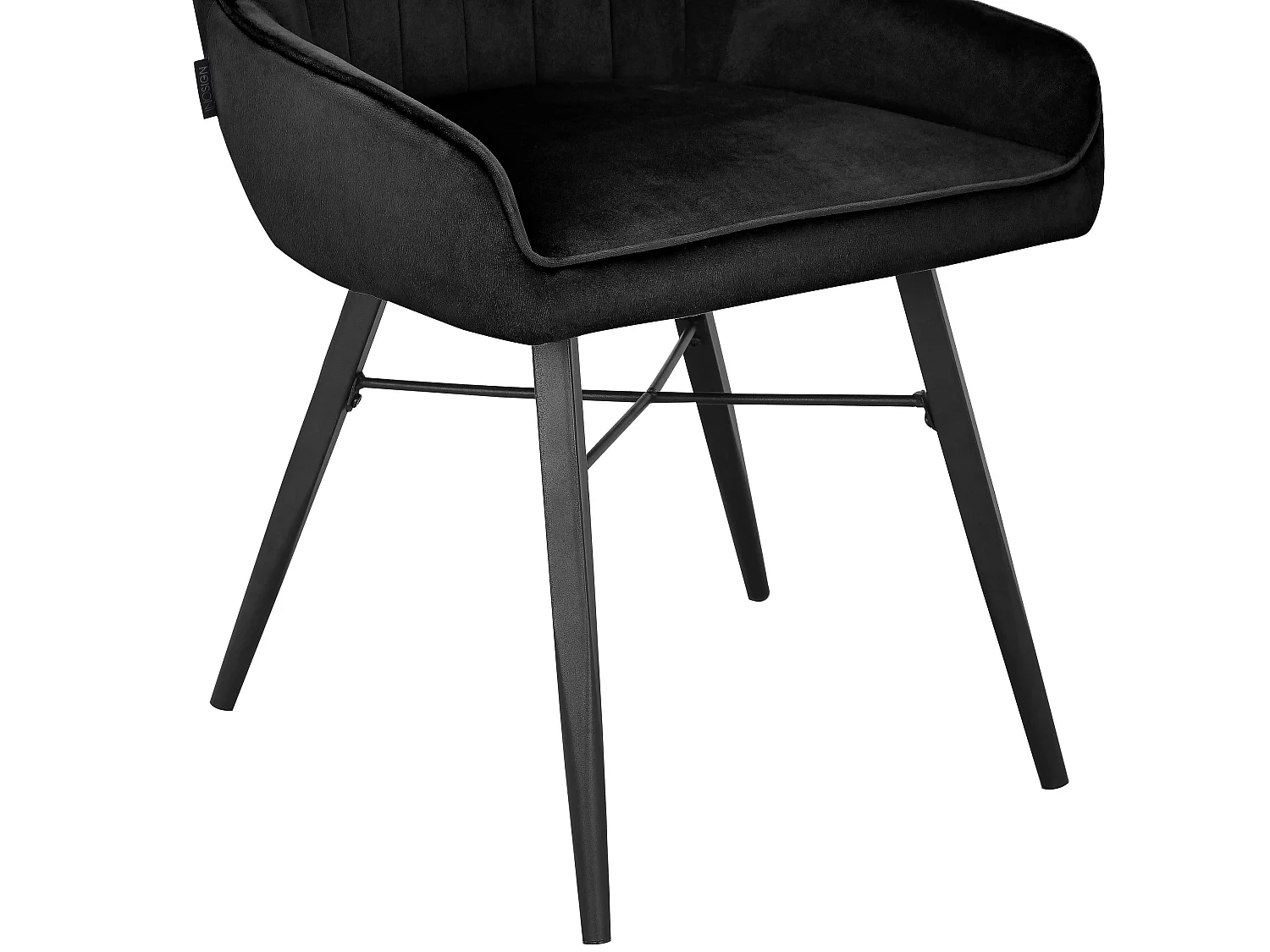 Akita|Chaise de salle à manger 2 PK Noir