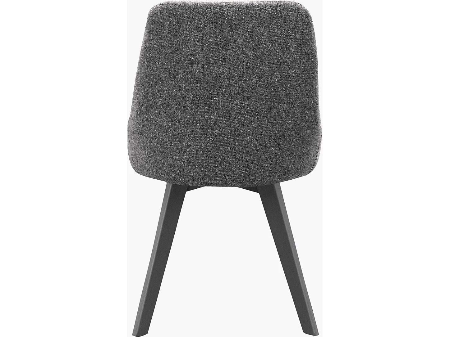 Rudi2|Lot de 2 chaises de salle à manger en tissu aspect laine anthracite